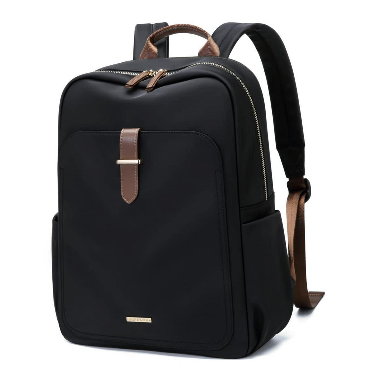 Laptop Rucksack 16 Zoll Damen & Herren – Elegante Schul- & Reisetasche Schwarz