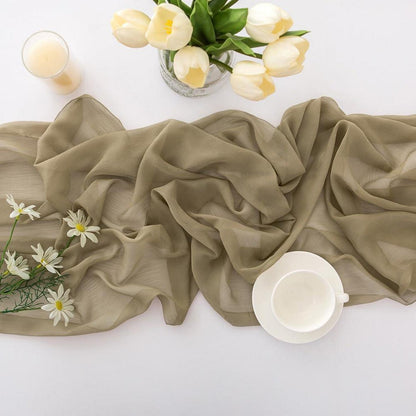 Chiffon Tischläufer 70x300cm – Hochzeit & Feier Deko