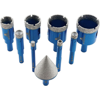 Diamant-Bohrer-Set für Fliesen & Stein 9-teilig