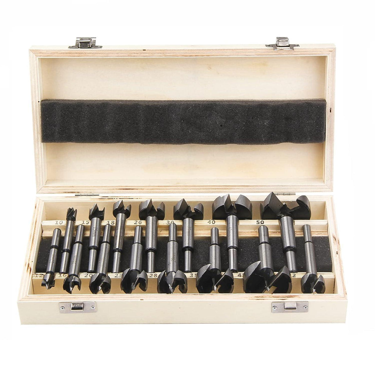 Forstnerbohrer Set 15tlg Ø10-50mm für Holz, Präzise Bohrungen