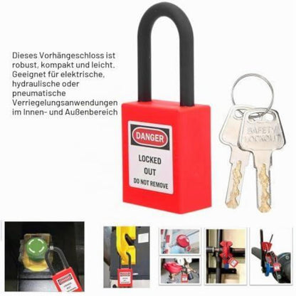 Lockout-Vorhängeschloss Set 10er-Pack – 38mm Sicherheitsschloss