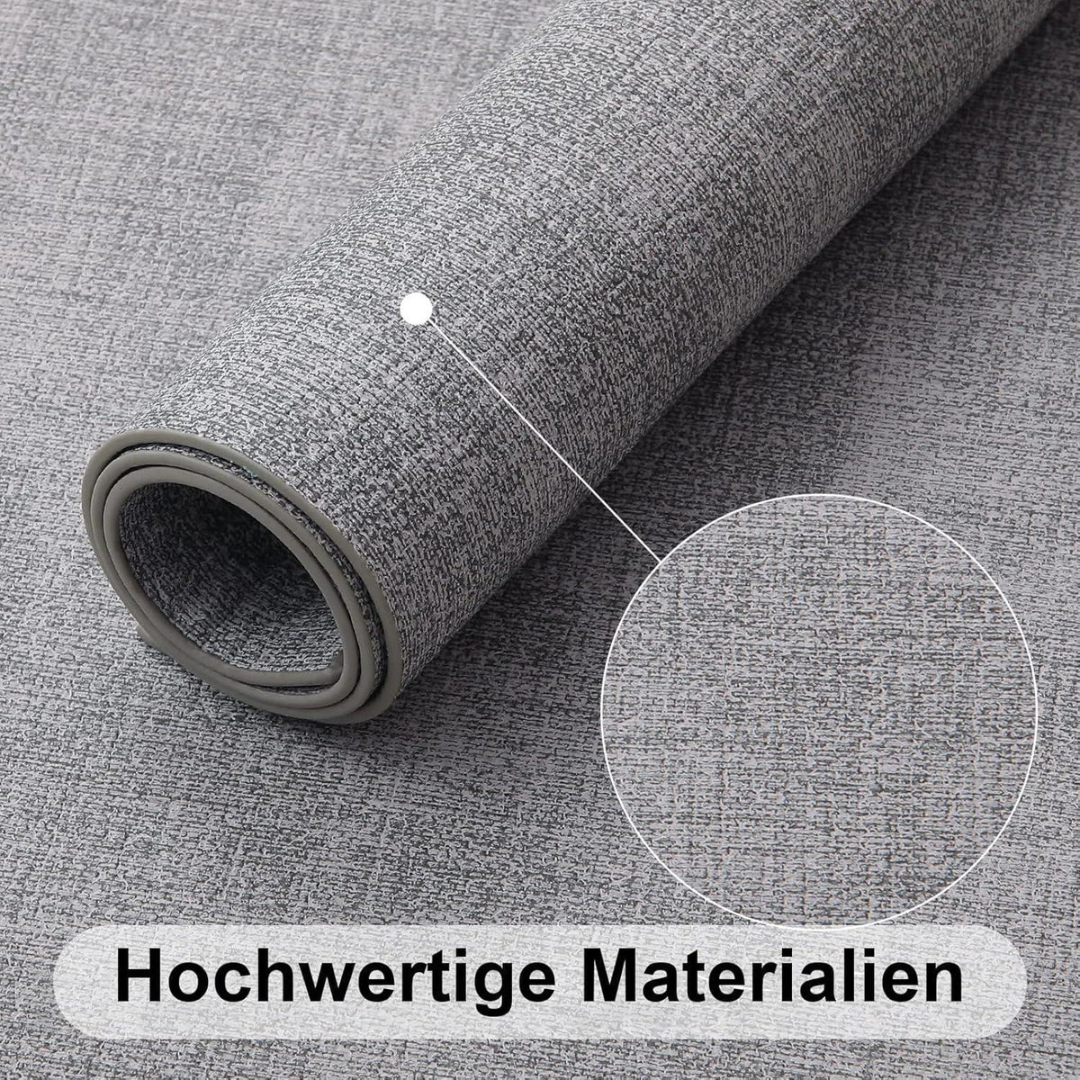 Tischsets Abwaschbar 4er Set Hellgrau in Lederoptik
