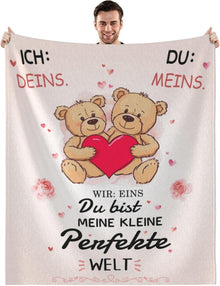 Flauschige Liebesbotschaft Dekor Decke 130x150cm