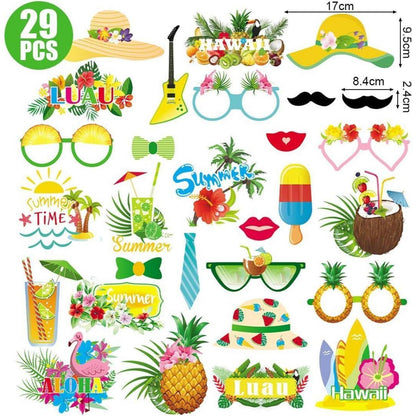 Fotobox Requisiten Hawaii 29 Stück Luau Party Zubehör