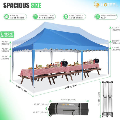 Faltpavillon 3x6 mit Seitenwänden – Wasserdicht & UV50+