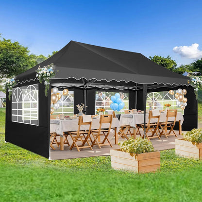 Faltpavillon 3x6 mit Seitenwänden – Wasserdicht & Stabil