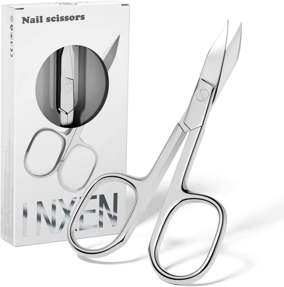 Profi Nagelschere aus Edelstahl Gebogene Schneide Hautschere