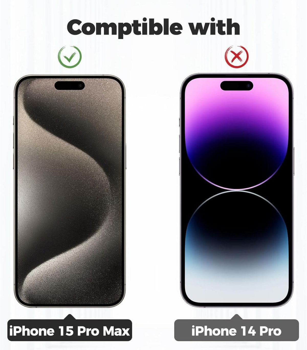 Handykette für iPhone 15 Pro Max, Transparente Necklace