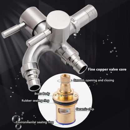 Doppel-Gartenwasserhahn 1/2 Zoll - Universal Wasserhahn