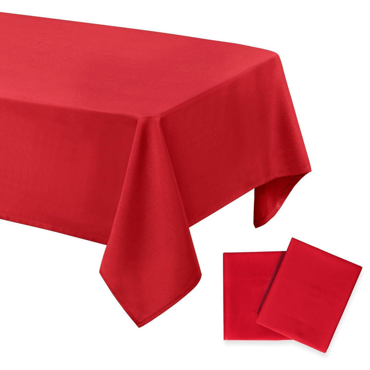 2x Rot Tischdecke 140x240cm – Fleckschutz & Abwaschbar
