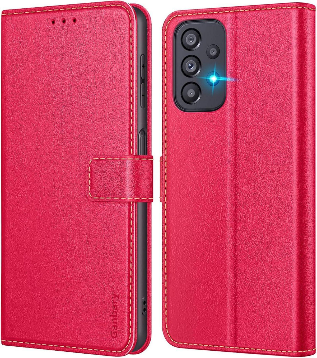 Samsung Galaxy A23 4G/5G Handyhülle Premium Leder Rot