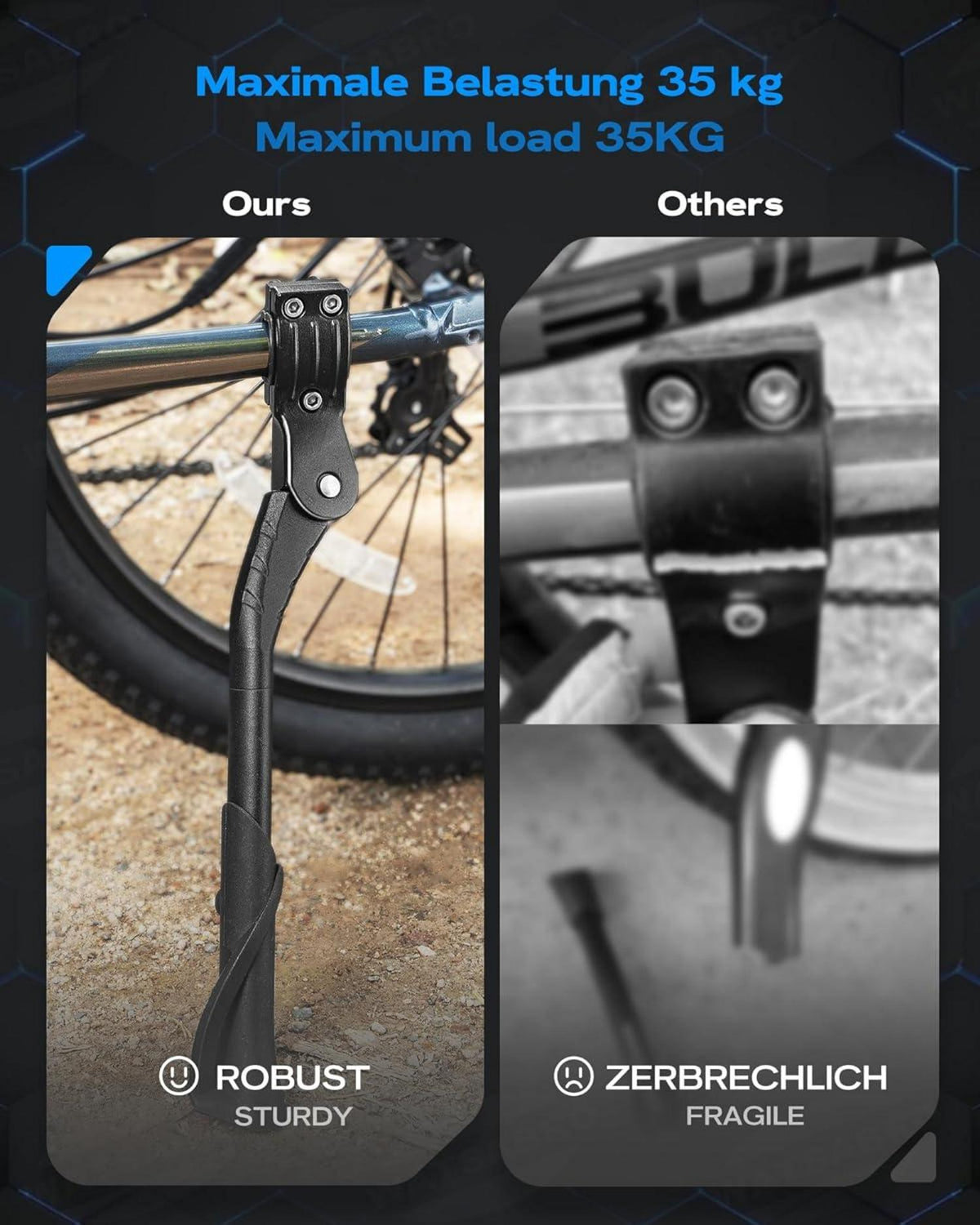 Fahrradständer 24-29 Zoll höhenverstellbar rutschfest 35(Pro+ 45) Kg