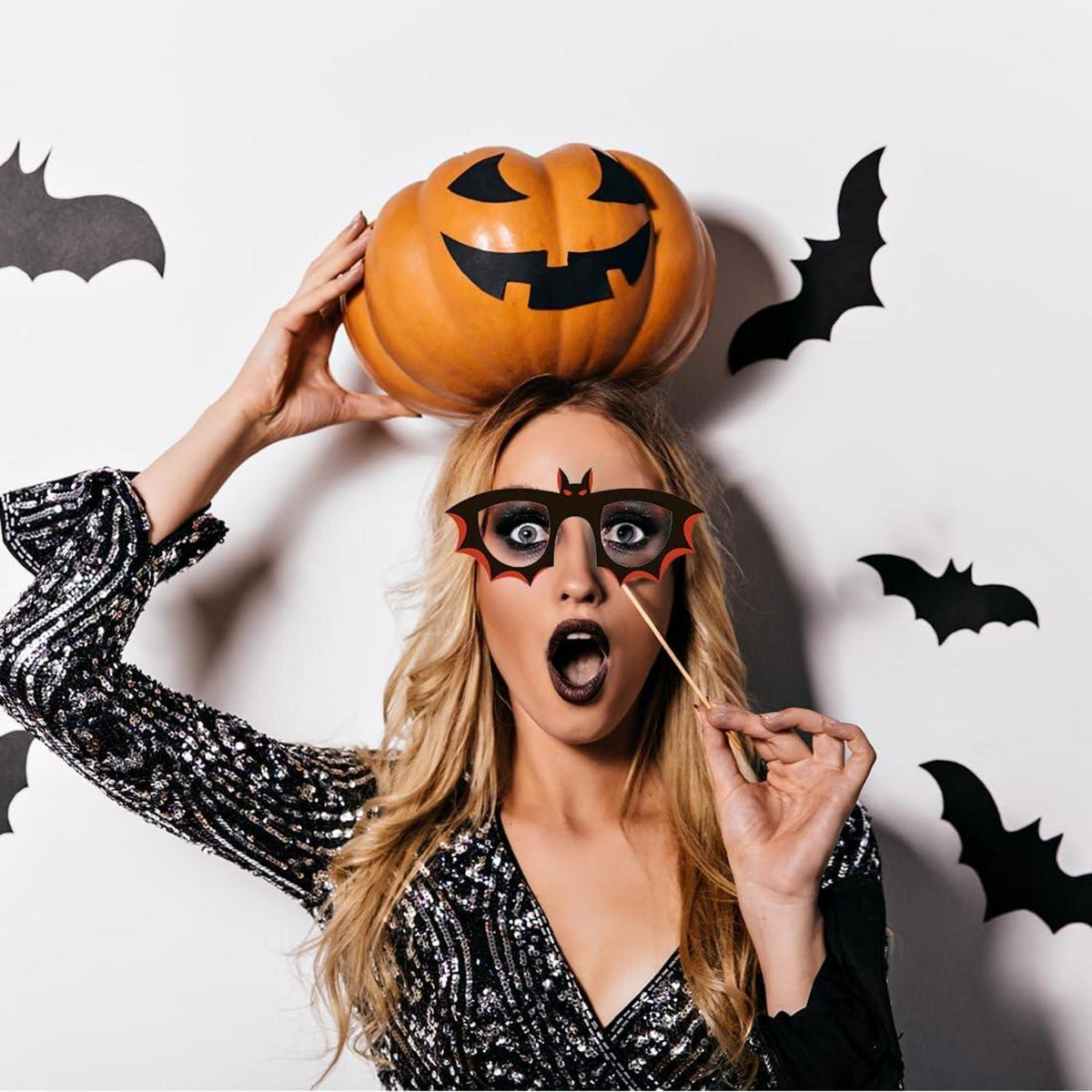 Halloween Fotobox Requisiten 20 Stück Party Deko Accessoires Cosplay