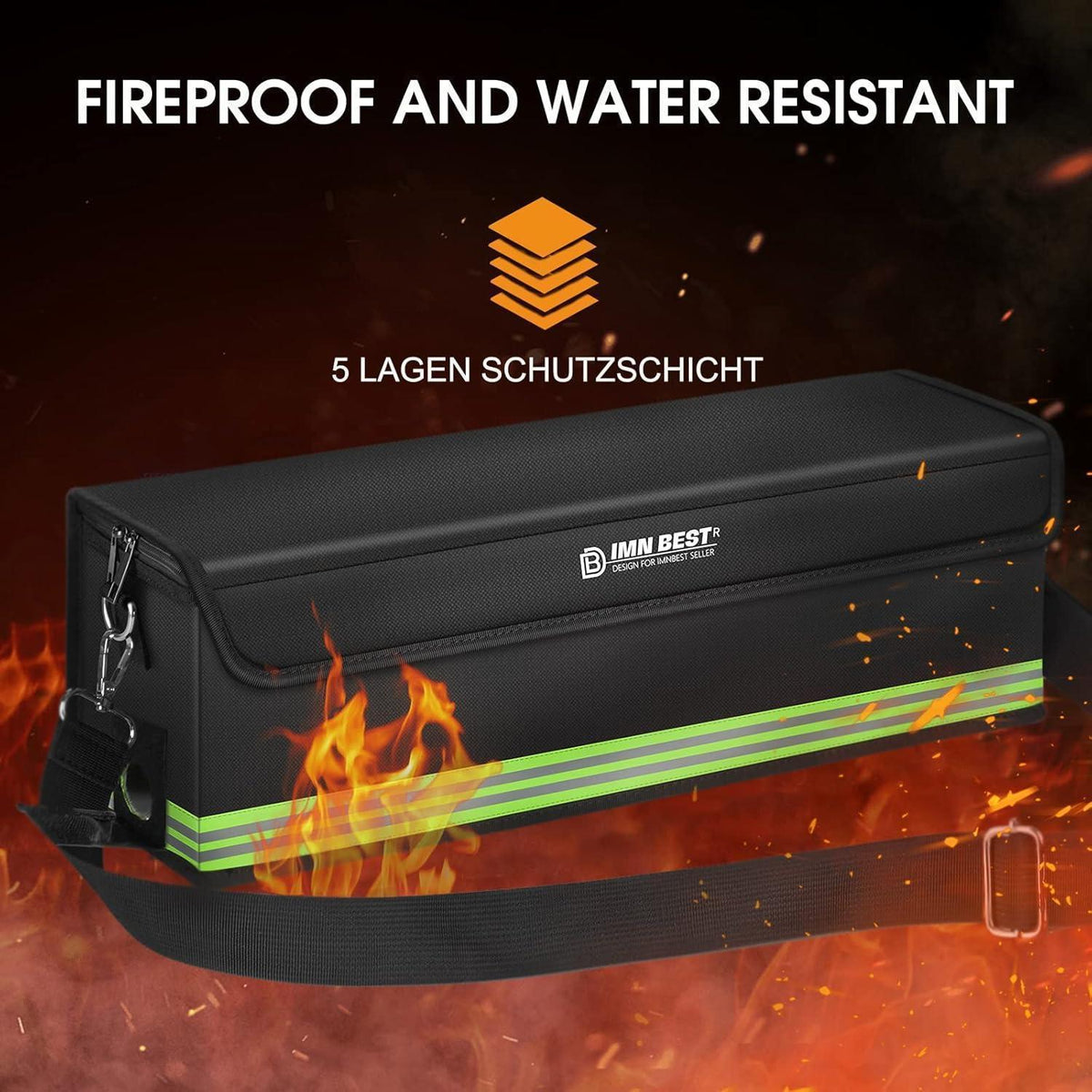 Feuerfeste Ebike Akku Tasche Wasserdicht & Explosionssicher (43cm)