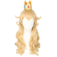 Prinzessin Pfirsich Perücke mit Krone – Blond für Cosplay & Halloween