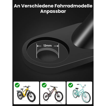 Fahrradanhänger Kupplung Adapter mit Sicherungsstift Schwarz