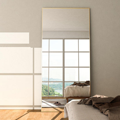 Großer Ganzkörperspiegel 165x60cm Gold – Wand- oder Standspiegel