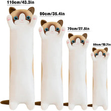 Kuscheltier Katze 70cm Plüschkissen Weiß