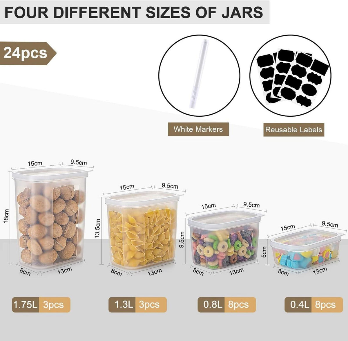 Vorratsdosen Set 24 STK Luftdicht Stapelbar BPA-frei Snack
