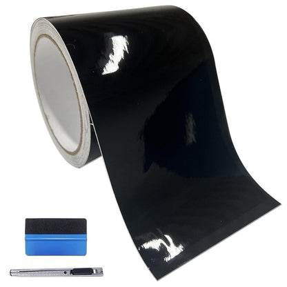 Schwarz Glänzende Autofolie 10x900cm – Hochwertiger Vinyl Wrap