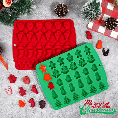 Kamehame Weihnachtssilikonform für Pralinen & Schokolade 2er Set