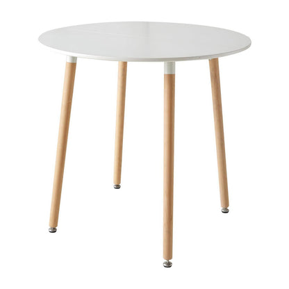 Moderner runder Esstisch weiß 80x80cm – Küchentisch für 2-4 Personen