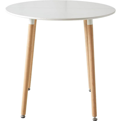 Moderner runder Esstisch weiß 80x80cm – Küchentisch für 2-4 Personen