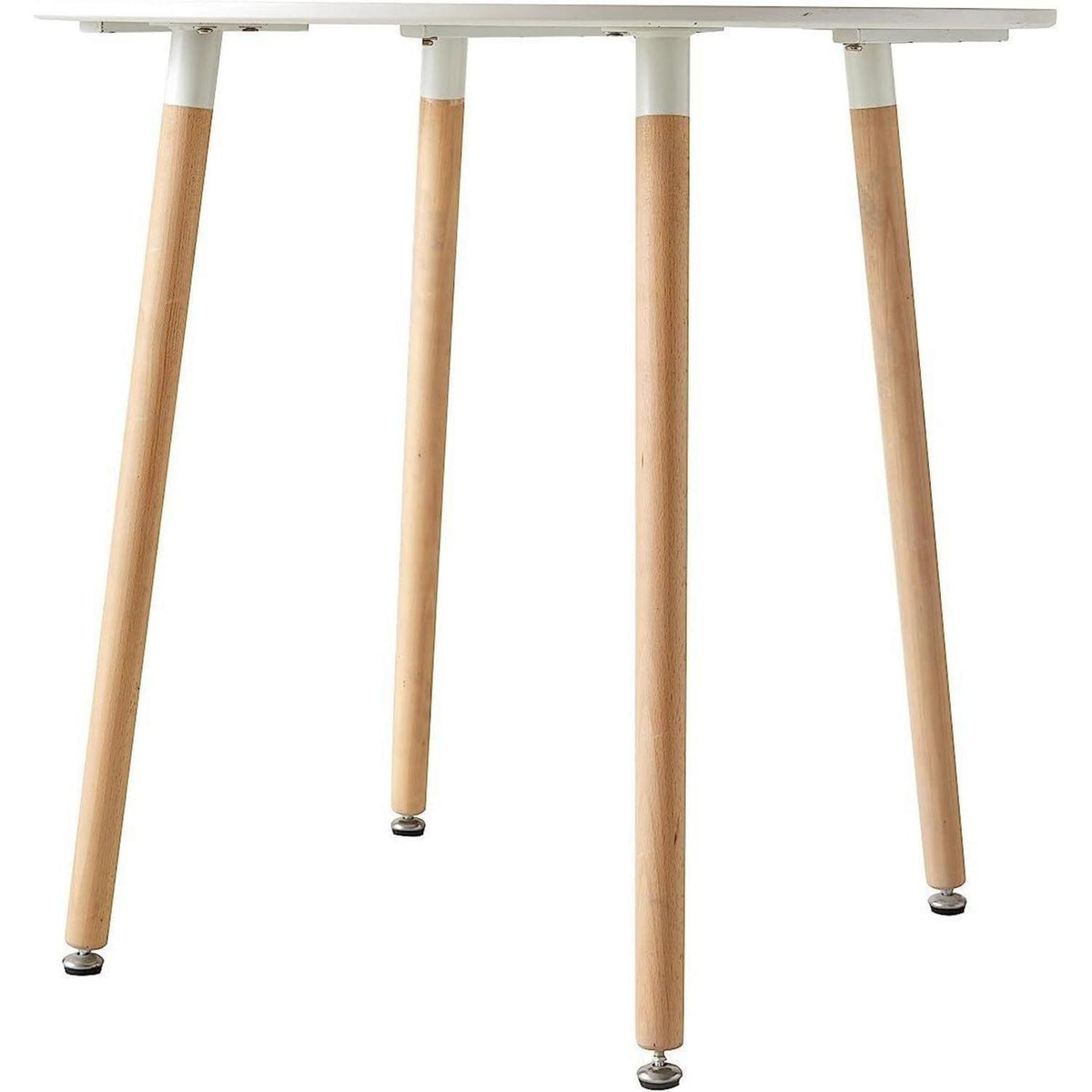 Moderner runder Esstisch weiß 80x80cm – Küchentisch für 2-4 Personen