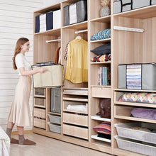 90L Aufbewahrungstasche mit Fenster, 10er Set, Beige