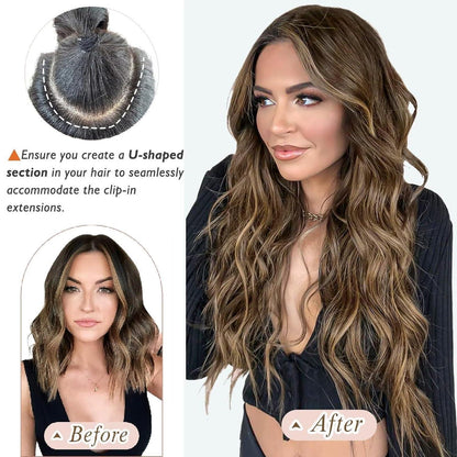 Blond Echthaar Clip-in Extensions 55 cm – Remy Haarverlängerung