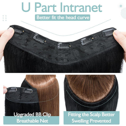 Clip in Echthaar Haarverlängerung Schwarz 55 cm – Remy Haar