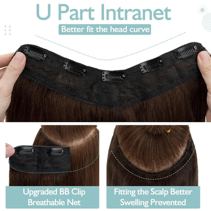 Echthaar Clip-Ins Braun 55 cm – Remy Haarverlängerung
