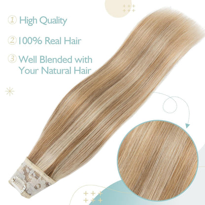 Blond Balayage Clip-in Echthaarverlängerung 55 cm
