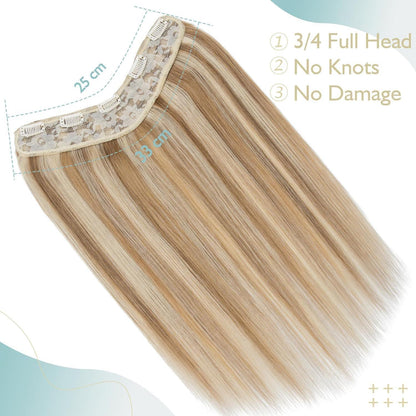 Blond Balayage Clip-in Echthaarverlängerung 55 cm
