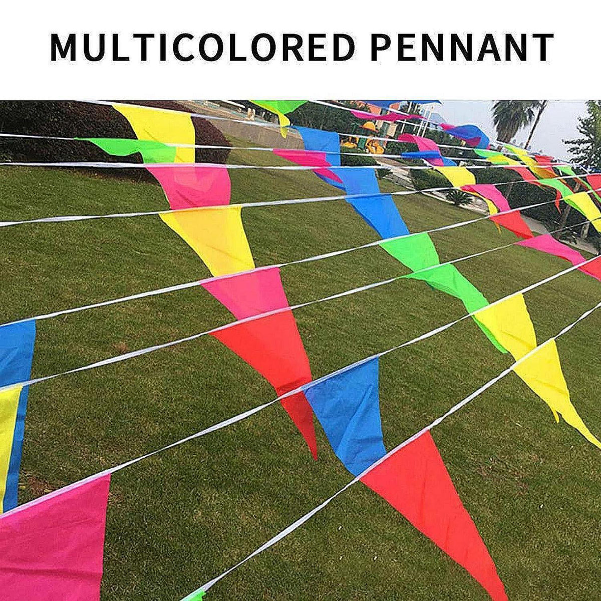 240m Wimpelkette – 450 buntes Flaggenbanner für Party & Deko