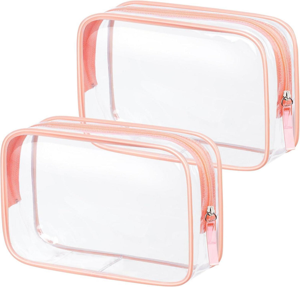 Transparente Kulturtasche 2-teilig PVC Wasserdicht TSA-zugelassen