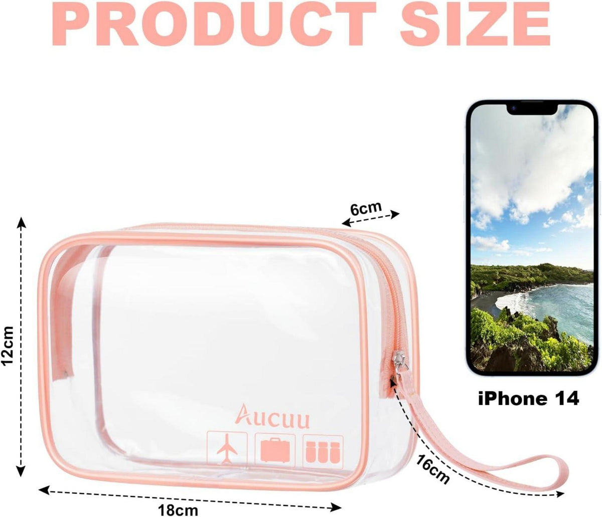 Aucuu Kulturtasche Transparent 2 Stück