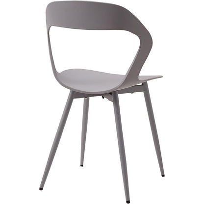 Moderner Esszimmerstuhl Set (8) – Grau & Grau | Skandinavisch, Ergonomisch