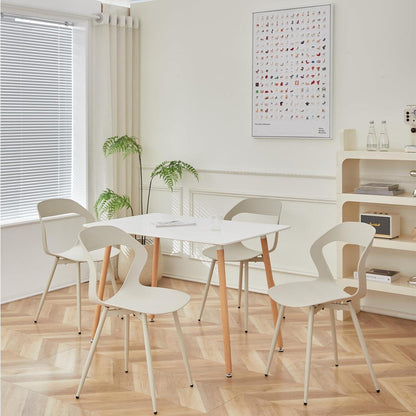 Moderner Esszimmerstuhl 8er-Set Beige – Skandinavischer Designstuhl
