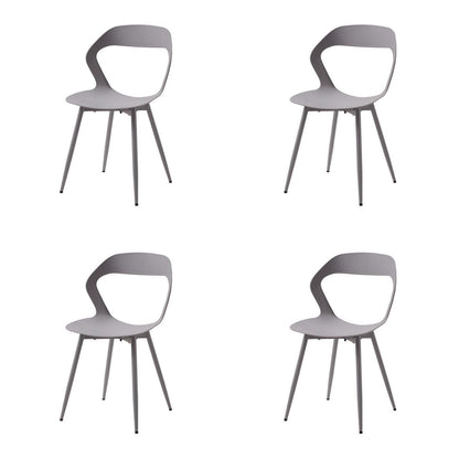 Moderner Esszimmerstuhl Set (4x) Grau – Skandinavischer Designstuhl