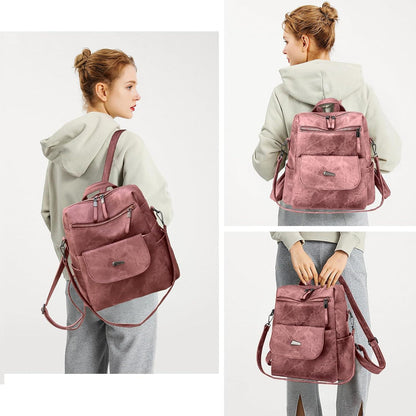 Damen-Rucksack PU wasserdicht diebstahlsicher leicht