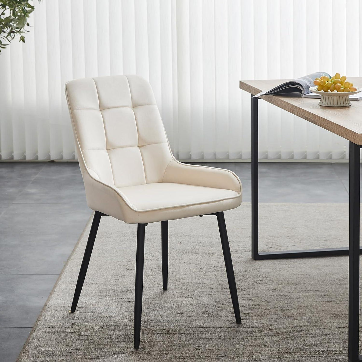 Samt Esszimmerstühle 2er Set – Gepolstert & Bequem