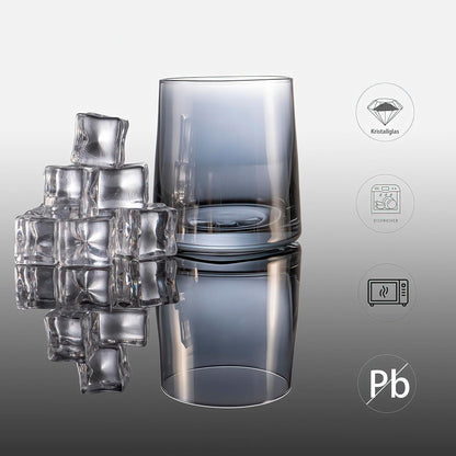 Whisky Gläser 260ml Grau 6er Set Wassergläser
