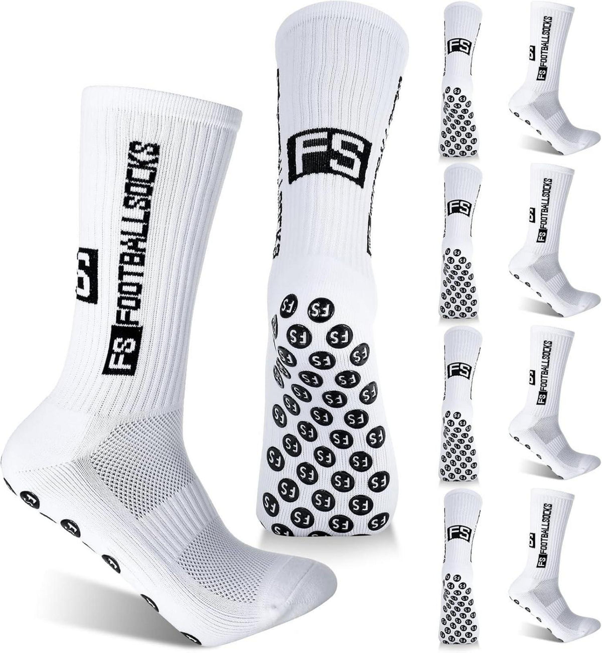 5er Pack Fußballsocken 39-46 Anti-Rutsch Sportsocken Herren Damen