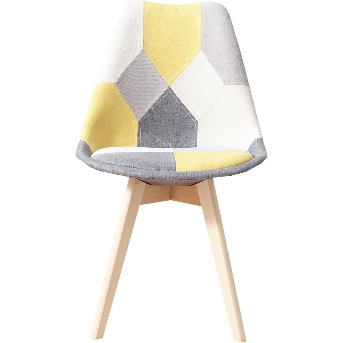 Patchwork Esszimmerstühle Set (Gelb) mit Sitzkissen
