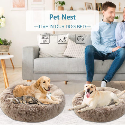 Rundes Hundebett Flauschig Donut – Bequemes Hundesofa 4XL