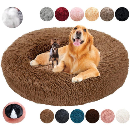 Rundes Hundebett Flauschig Donut – Bequemes Hundesofa 4XL