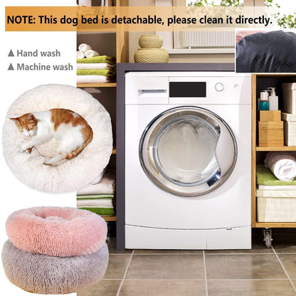 Rundes Hundebett Flauschig Donut – Bequemes Hundesofa 4XL
