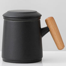 Tasse mit Deckel Keramik Teetasse 400ml Tee Kaffee Becher Henkel Cup