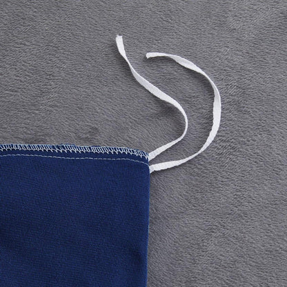 Warme Fleece Bettwäsche Set 135x200cm Blau Marine Grau